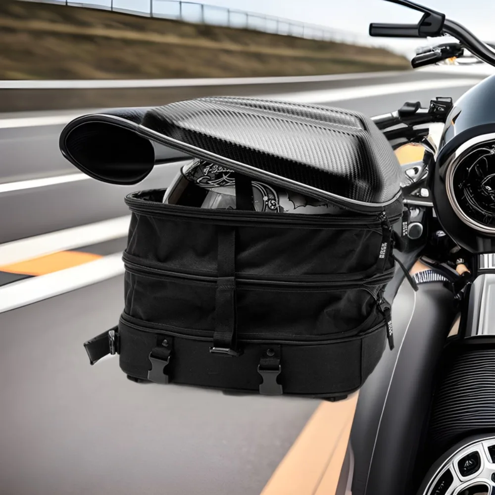 Motorcycle Gear Warehouse - กระเป๋าท้ายมอเตอร์ไซค์กันน้ำแบบใหม่ กระเป๋าอเนกประสงค์ทนทานสำหรับติดเบาะหลังมอเตอร์ไซค์ กระเป๋าความจุสูงสำหรับมอเตอร์ไซค์ กระเป๋าเป้สำหรับผู้ขับขี่