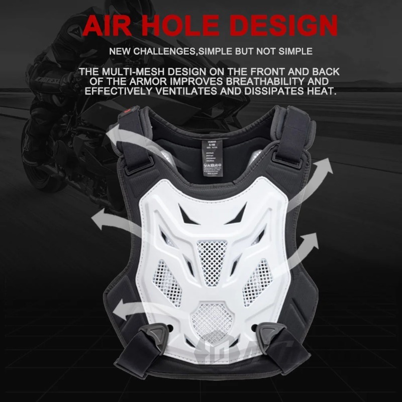 Motorcycle Gear Vest - วิบากเกราะเสื้อแจ็คเก็ตรถจักรยานยนต์วิบากMotoเสื้อกั๊กกลับป้องกันหน้าอกปิดถนนจักรยานสกปรกอุปกรณ์ป้องกัน