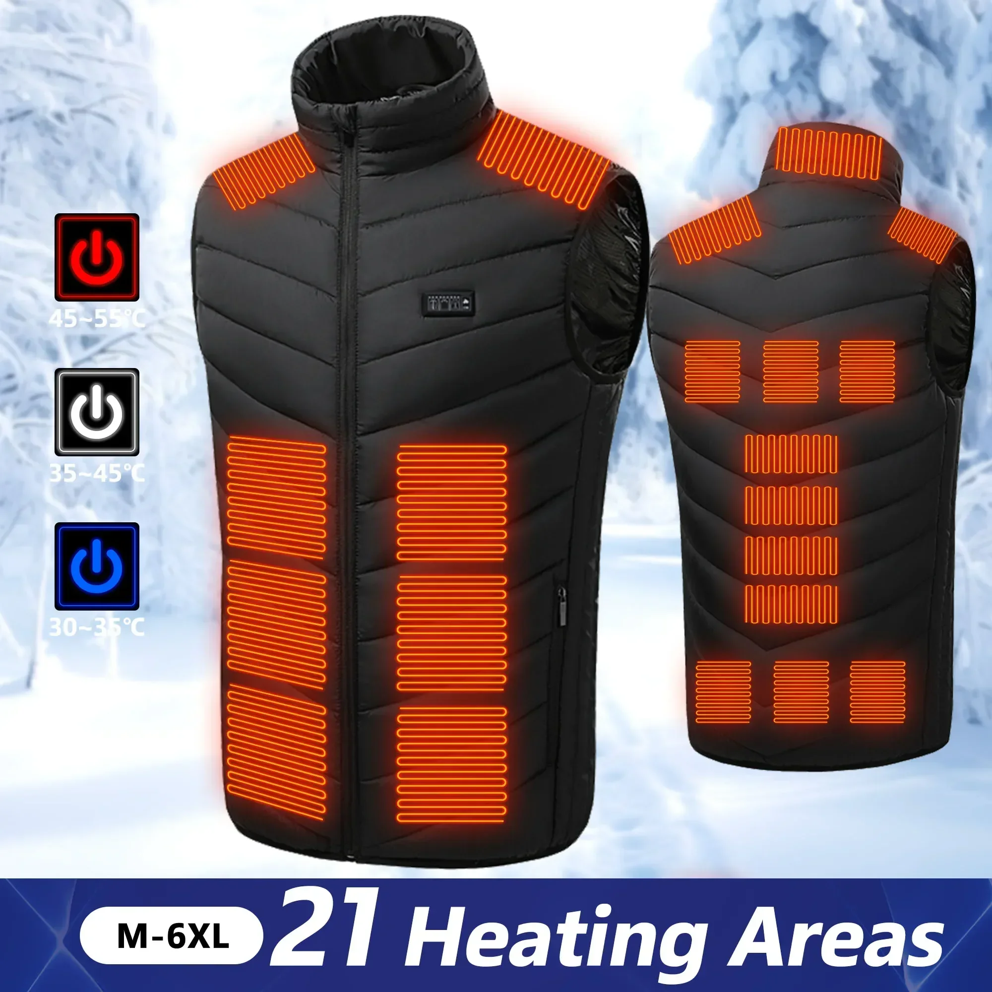 Motorcycle Gear Vest - 21 เสื้อกั๊กอุ่นไฟฟ้า Heated แจ็คเก็ตผู้ชายผู้หญิงกีฬาอุ่น Coat Coat