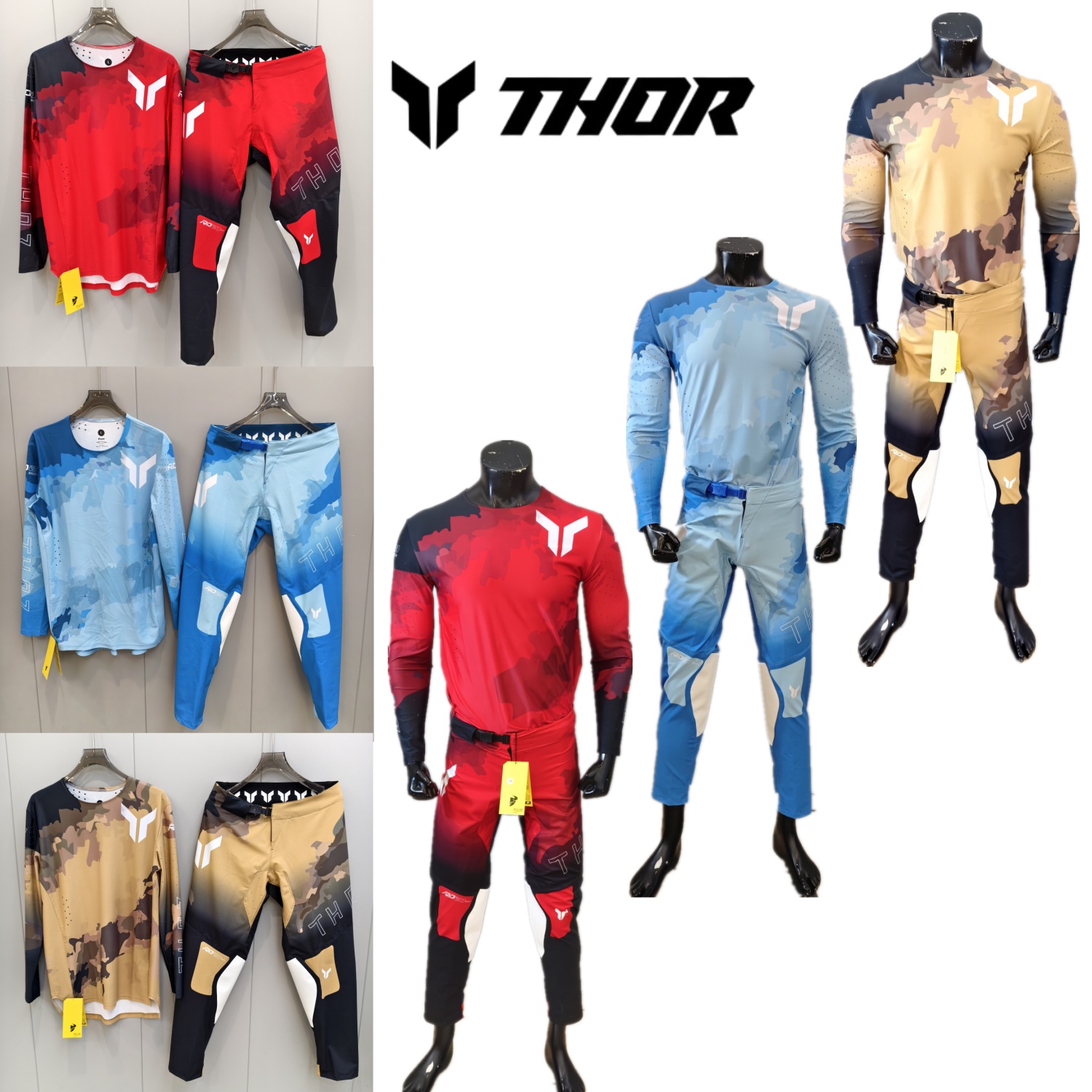 Motorcycle Gear Pants - ชุดอุปกรณ์มอเตอร์ครอส THOR ชุดมอเตอร์ไซค์วิบาก ชุดเจอร์ซีย์สำหรับรถวิบาก ชุดเจอร์ซีย์และกางเกงมอเตอร์ไซค์ ชุดเจอร์ซีย์มอเตอร์ไซค์