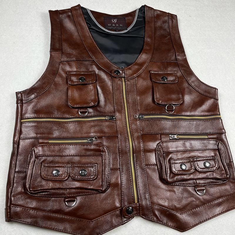 เสื้อกั๊กหนังวัวแท้ เสื้อกั๊กห - Motorcycle Gear Vest บทวิจารณ์และราคา