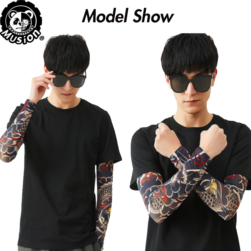 Musion ใหม่ไม่มีรอยต่อแขนสักป้ - Motorcycle Gear Sleeve บทวิจารณ์และราคา