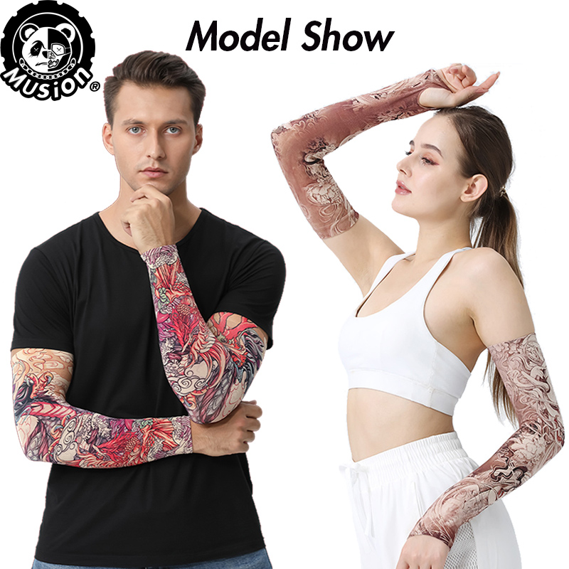Musion ใหม่ไม่มีรอยต่อแขนสักป้ - Motorcycle Gear Sleeve บทวิจารณ์และราคา