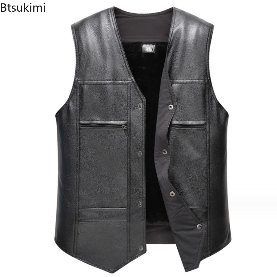 ฤดูใบไม้ร่วงฤดูหนาวใหม่หนังผู้ - Motorcycle Gear Vest บทวิจารณ์และราคา