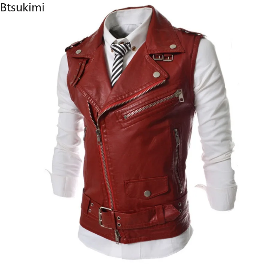 เสื้อกั๊กหนัง PU ลำลองสำหรับผู - Motorcycle Gear Vest บทวิจารณ์และราคา