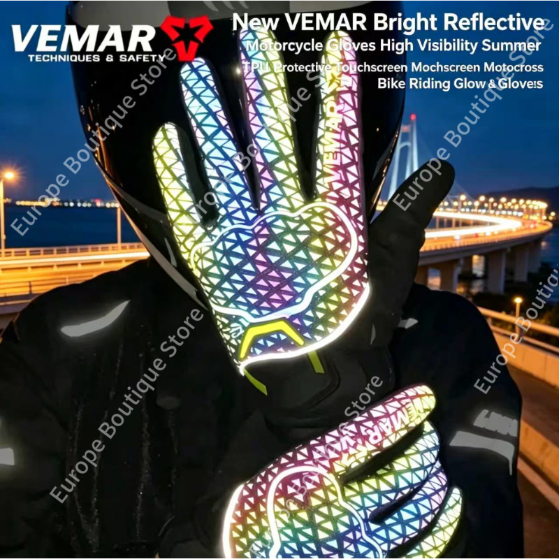 ถุงมือมอเตอร์ไซค์ฤดูร้อน VEMAR - Motorcycle Gear Sleeve บทวิจารณ์และราคา