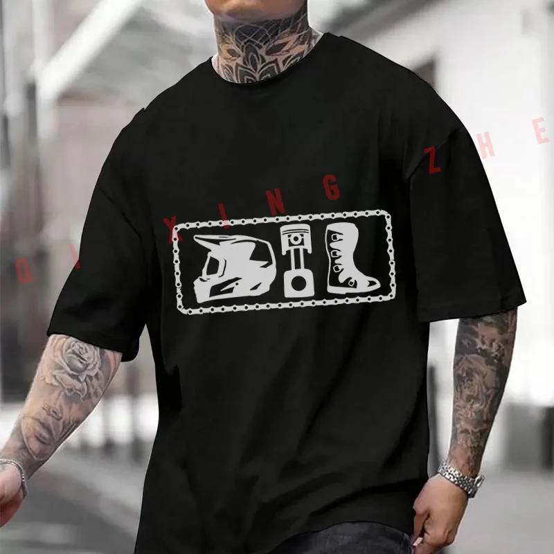 เสื้อยืดผ้าฝ้ายฤดูร้อนสำหรับผู - Motorcycle Gear Sleeve บทวิจารณ์และราคา