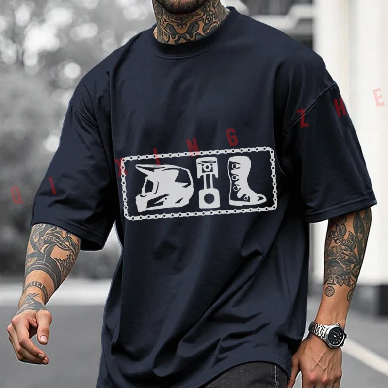 เสื้อยืดผ้าฝ้ายฤดูร้อนสำหรับผู - Motorcycle Gear Sleeve บทวิจารณ์และราคา