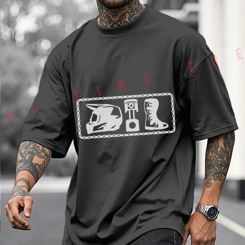 เสื้อยืดผ้าฝ้ายฤดูร้อนสำหรับผู - Motorcycle Gear Sleeve บทวิจารณ์และราคา