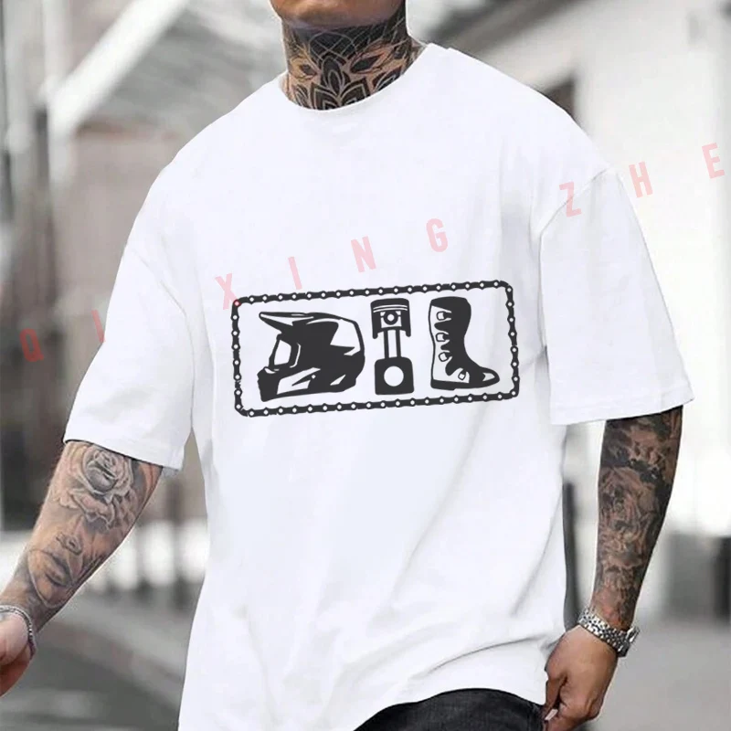 เสื้อยืดผ้าฝ้ายฤดูร้อนสำหรับผู - Motorcycle Gear Sleeve บทวิจารณ์และราคา