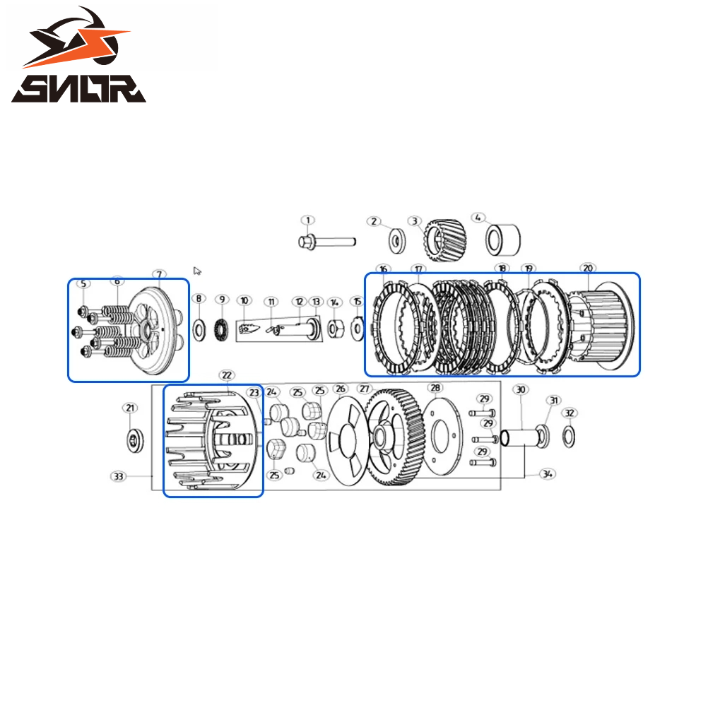 ชุดคลัตช์มอเตอร์ไซค์ SNOR พร้อ - Motorcycle Gear Sleeve บทวิจารณ์และราคา